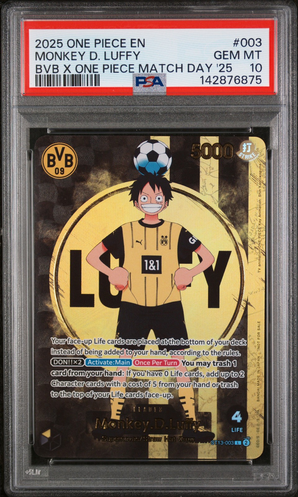 2025 One Piece Promos Monkey D. Luffy Bvb X One Piece Match Day 2025 003