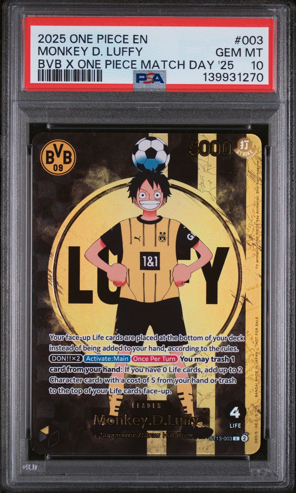 2025 One Piece Promos Monkey D. Luffy Bvb X One Piece Match Day 2025 003