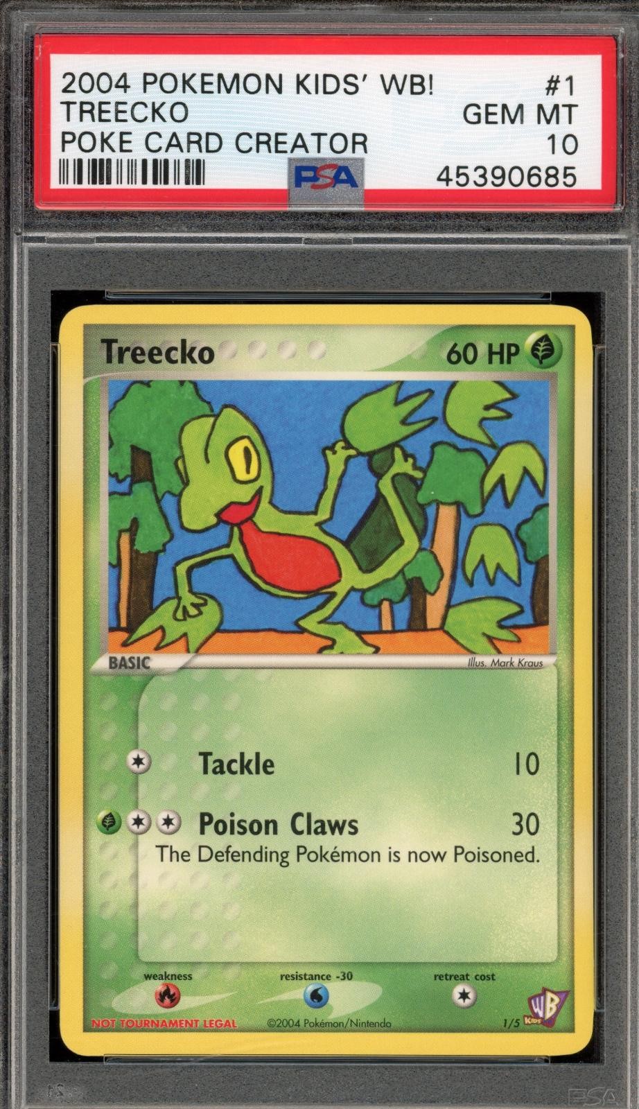 2004 Pokemon Kids' WB! Poke Card Creator Treecko 1