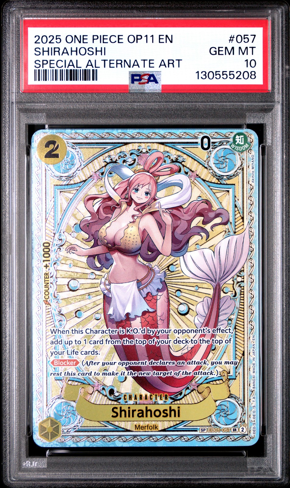 2025 One Piece OP11-A Fist of Divine Speed Shirahoshi Special Alternate Art 057