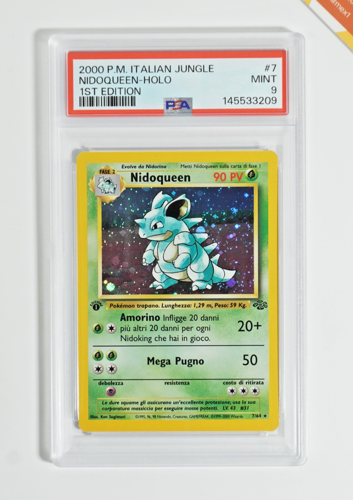 2000 Pokemon Italian Jungle Nidoqueen-Holo 1st Edition 7