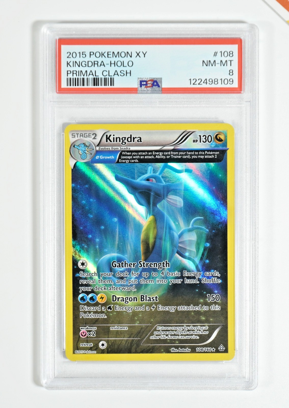 2015 Pokemon XY Primal Clash Kingdra-Holo 108