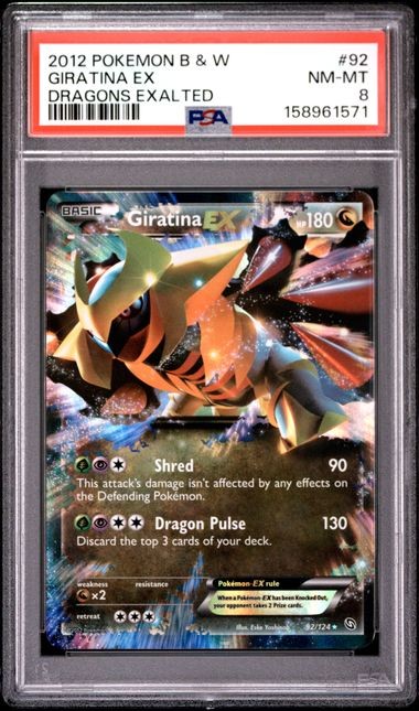 2012 Pokemon Black & White Dragons Exalted Giratina EX 92