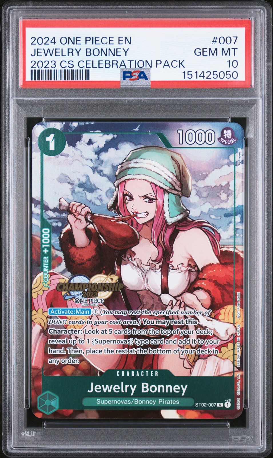 2024 One Piece Championship 2023 Celebration Pack Jewelry Bonney 007