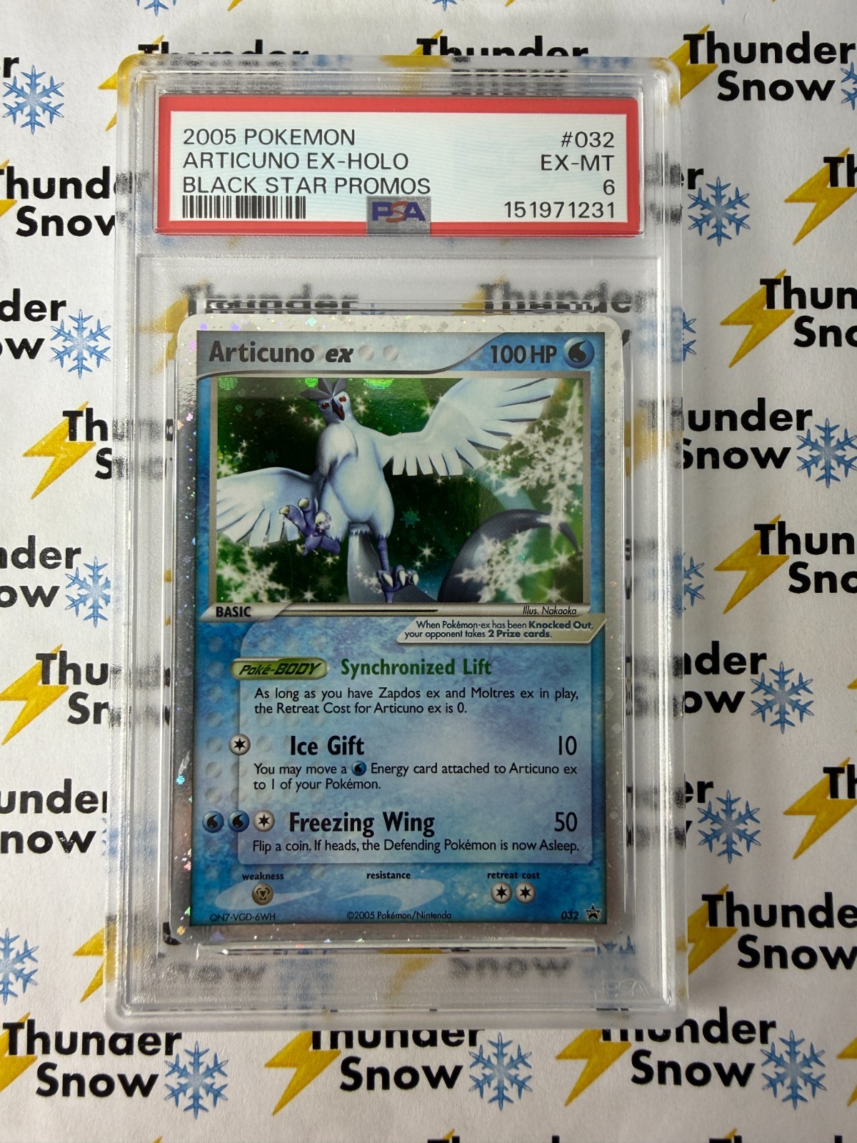2005 Pokemon Black Star Promos Articuno EX-Holo 032