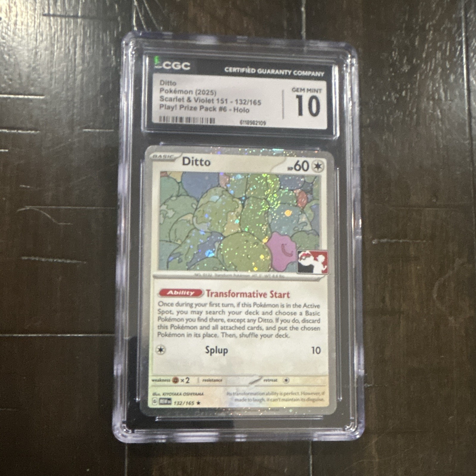 2025 Scarlet & Violet 151 - MEW EN - English Ditto Play! Pokémon Prize Pack #6 Holo 132/165