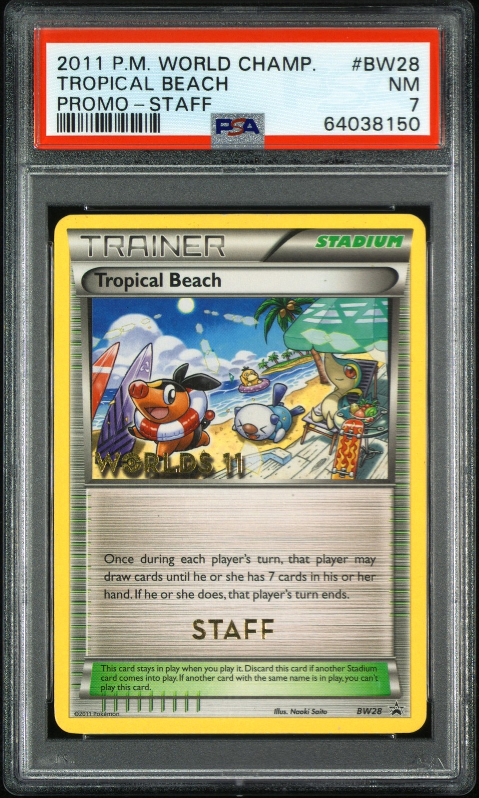 2011 Pokemon World Championships Promo Tropical Beach Staff BW28