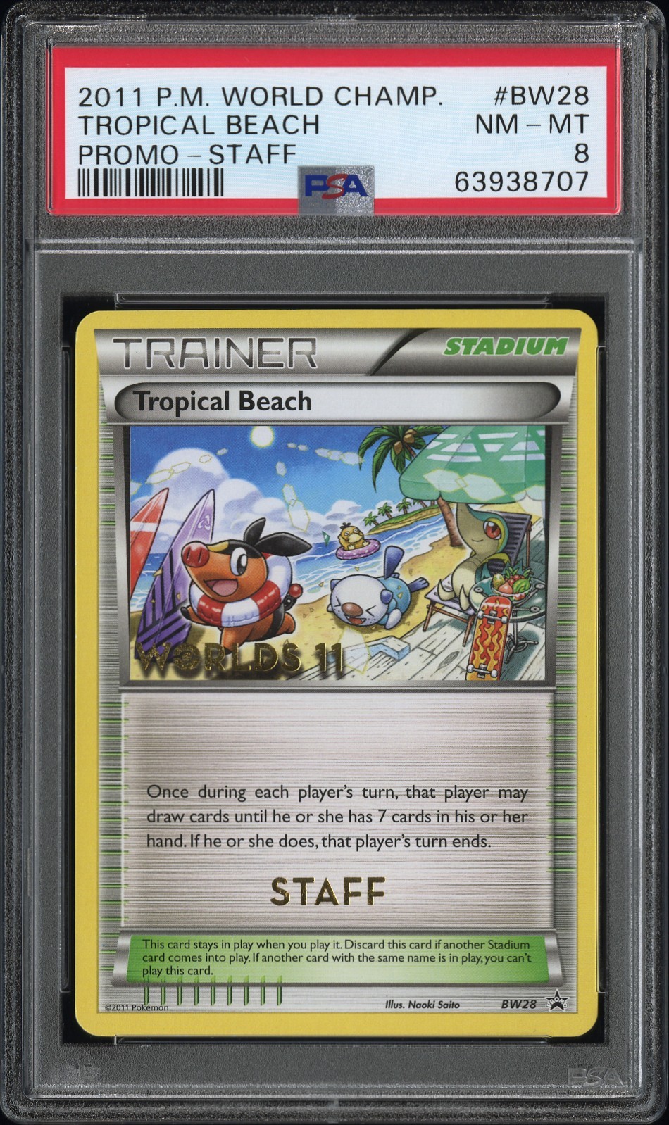 2011 Pokemon World Championships Promo Tropical Beach Staff BW28