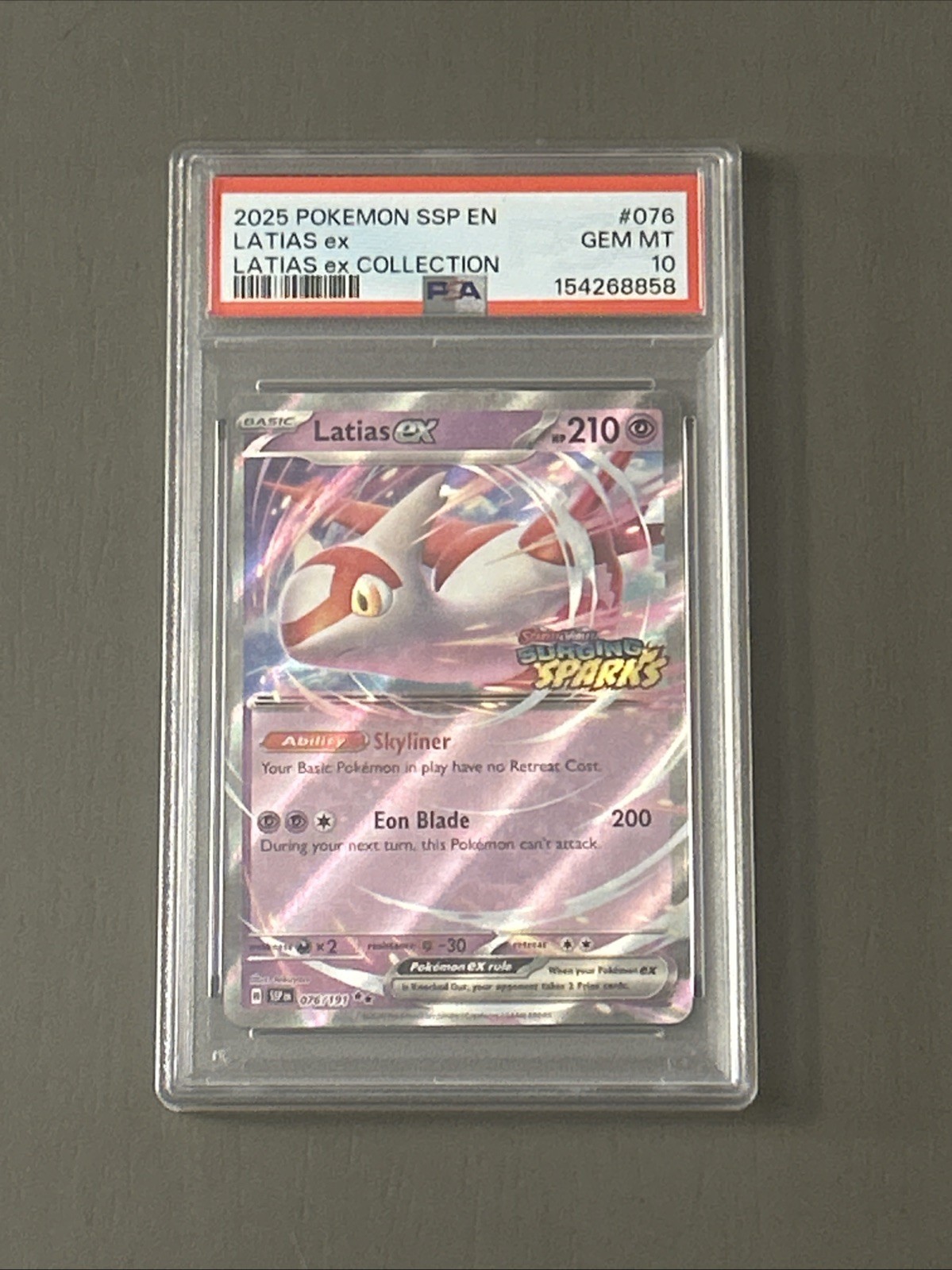 2025 Pokemon Ssp EN-Surging Sparks Latias EX Latias EX Collection 076