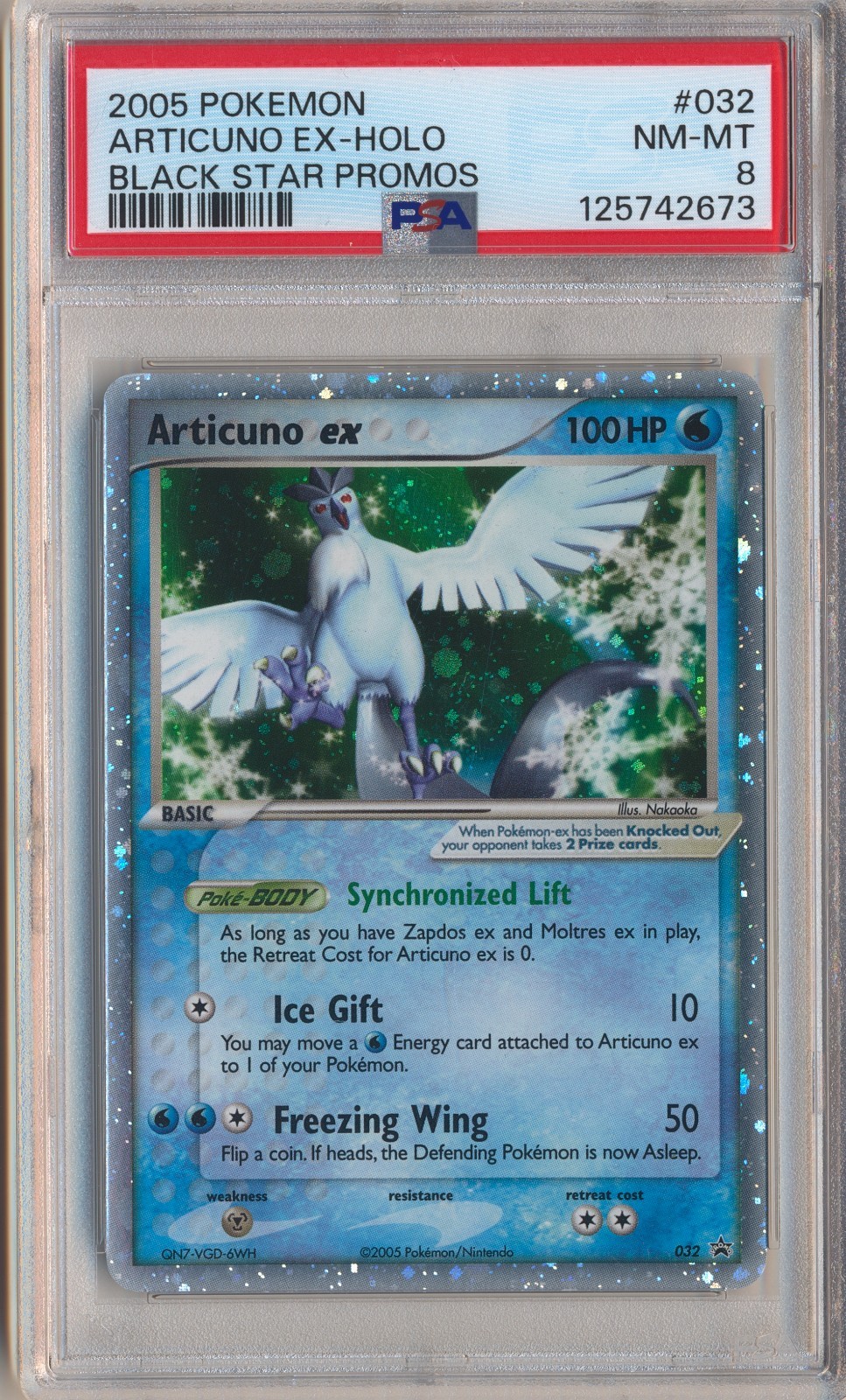 2005 Pokemon Black Star Promos Articuno EX-Holo 032