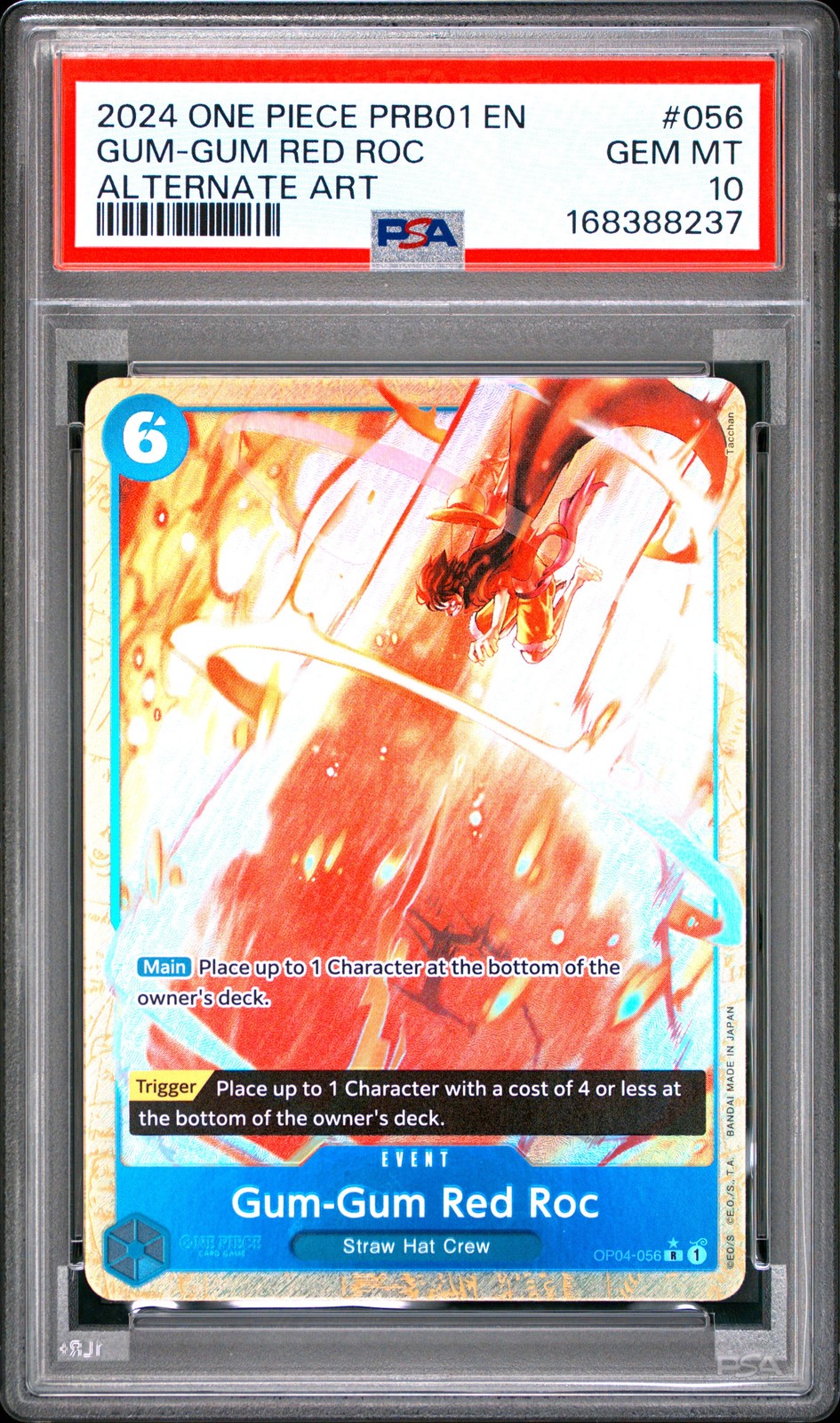 2024 One Piece PRB01-Premium Booster -One Piece Card the Best- Gum-Gum Red Roc Alternate Art 056