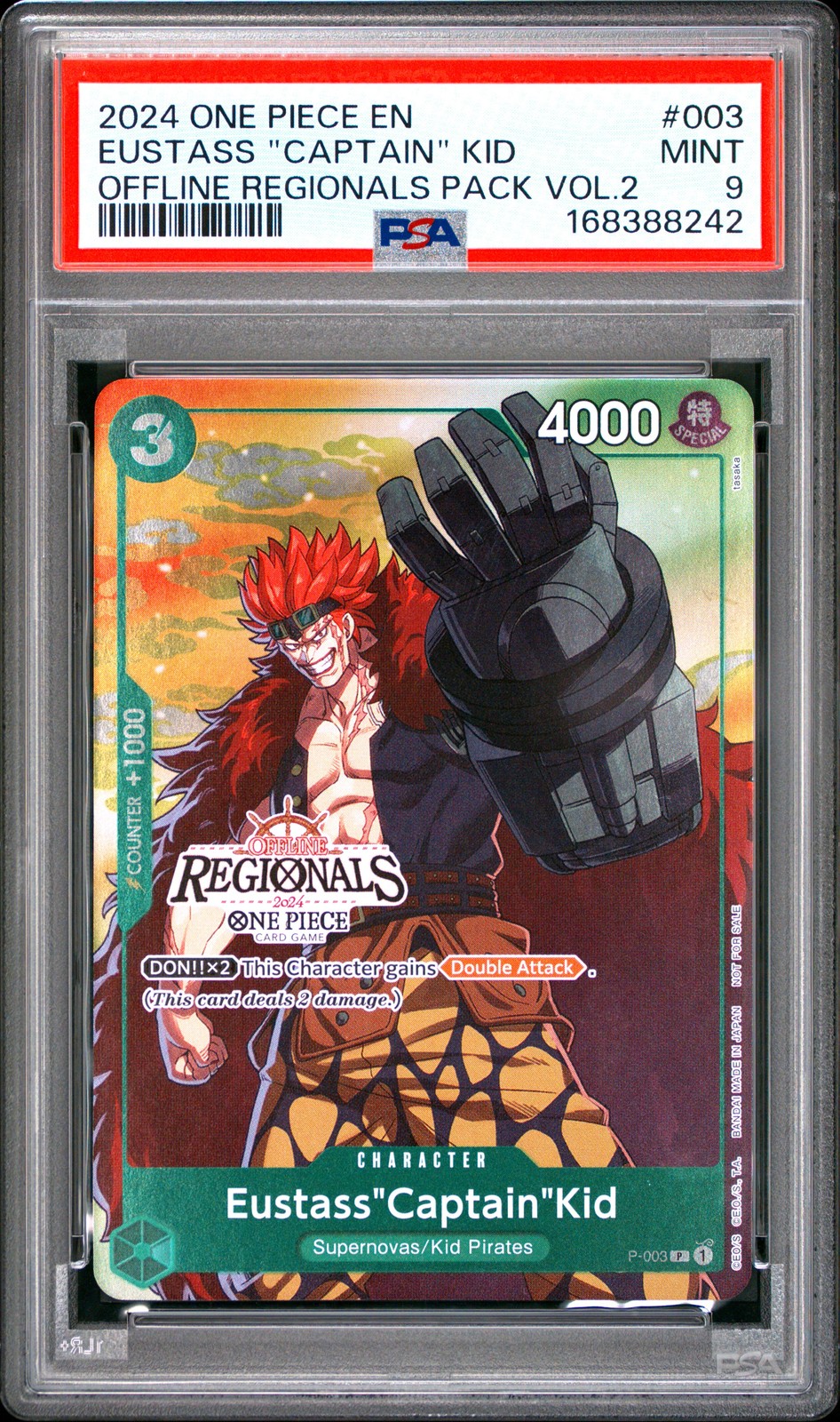 2024 One Piece Offline Regionals Pack 2024 Vol.2 Eustass "Captain" Kid 003