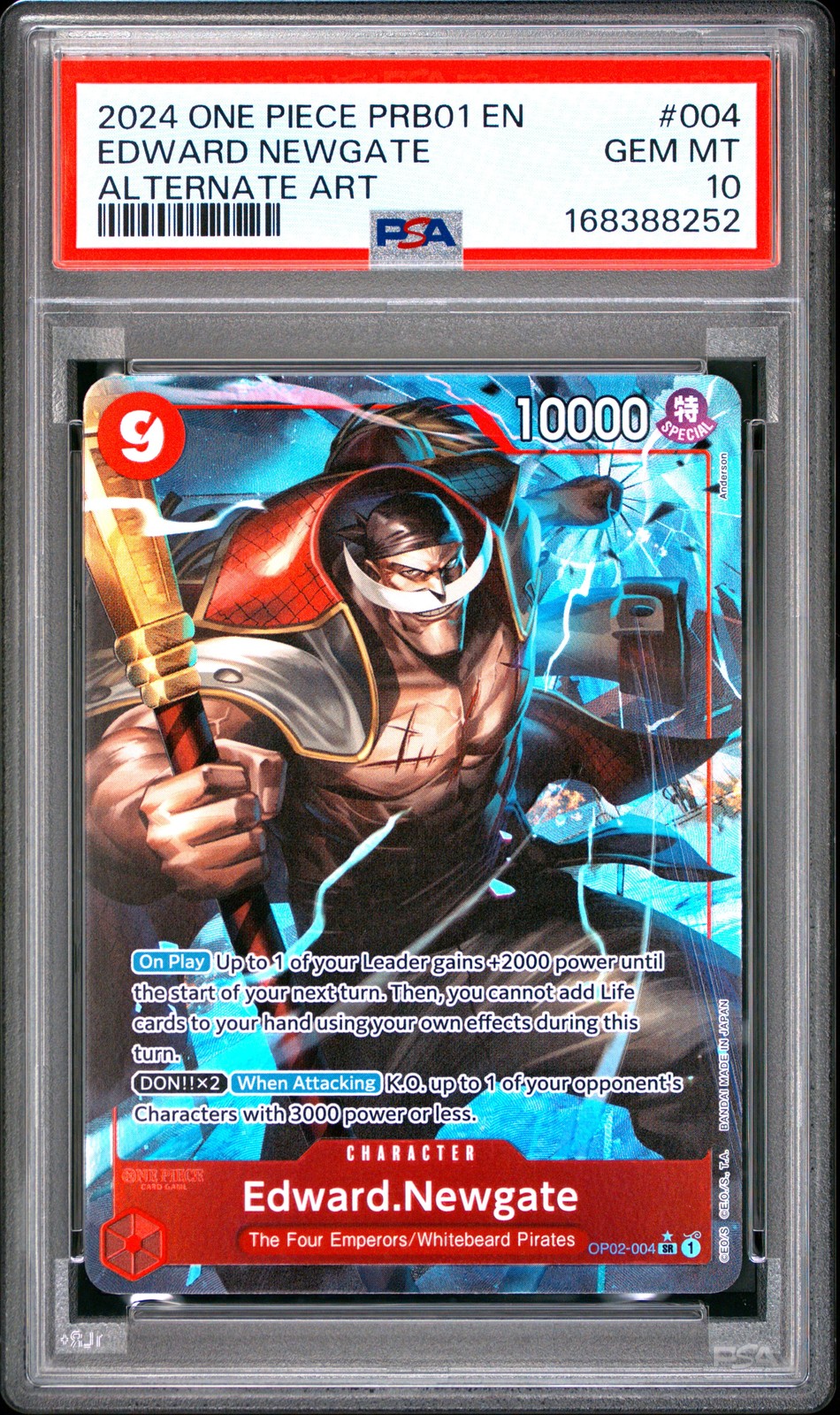 2024 One Piece PRB01-Premium Booster -One Piece Card the Best- Edward Newgate Alternate Art 004