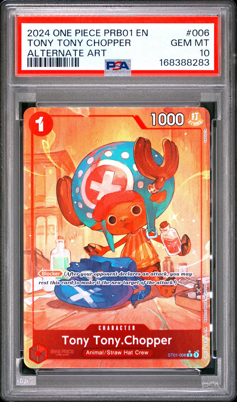 2024 One Piece PRB01-Premium Booster -One Piece Card the Best- Tony Tony Chopper Alternate Art 006