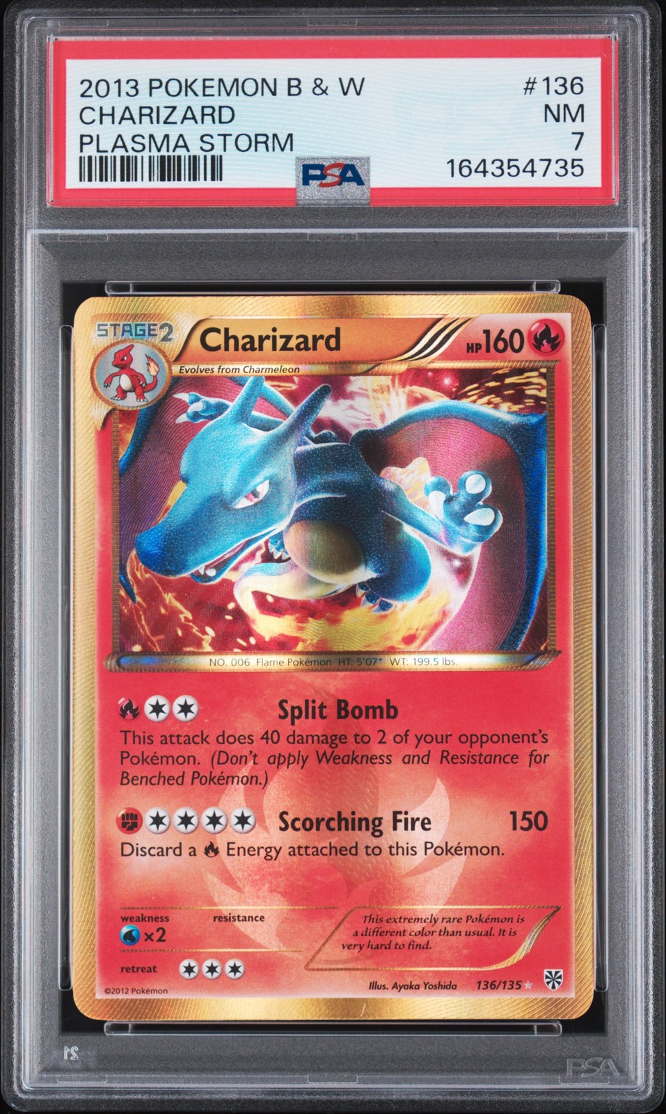 2013 Pokemon Black & White Plasma Storm Charizard 136