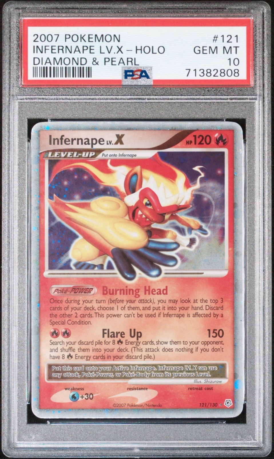 2007 Pokemon Diamond & Pearl Infernape LV.X-Holo 121