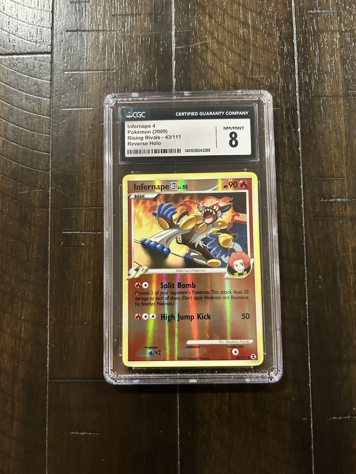 2009 Rising Rivals - English Infernape 4 Uncommon Reverse Holo 43/111