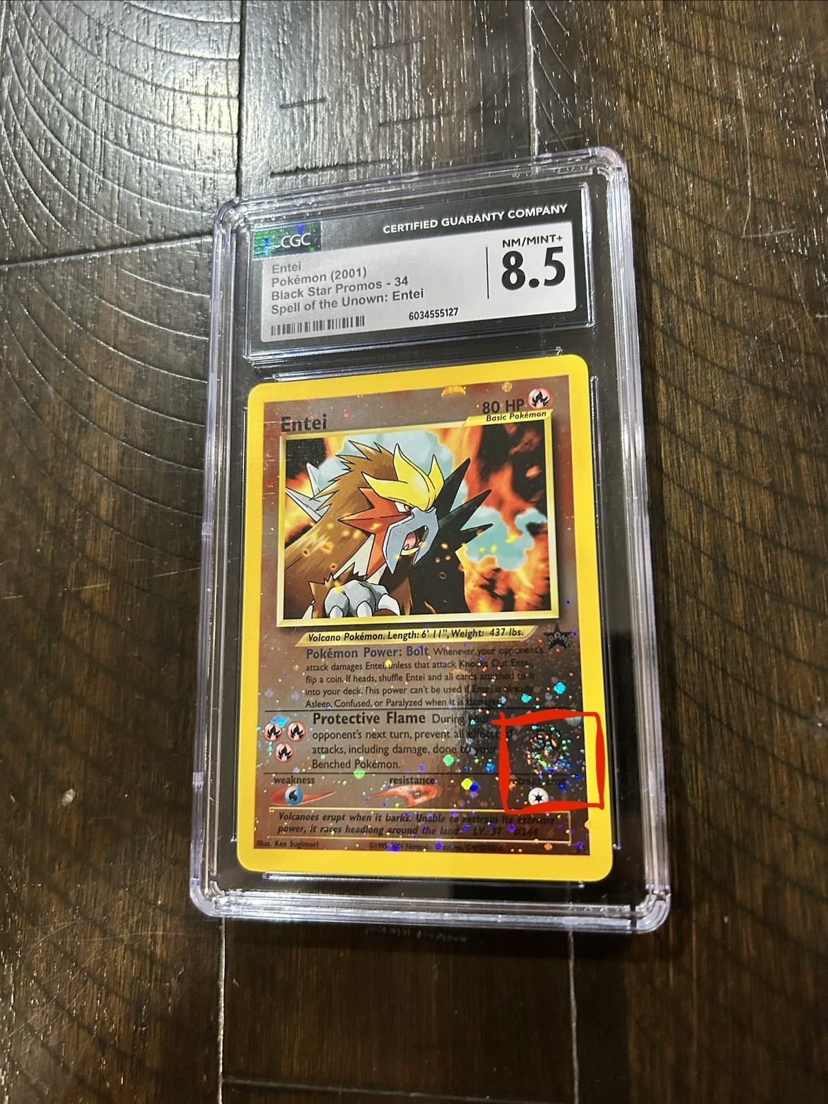 2001 Black Star Promos - WotC - English Entei Spell of the Unown: Entei (Reverse Holo) 34