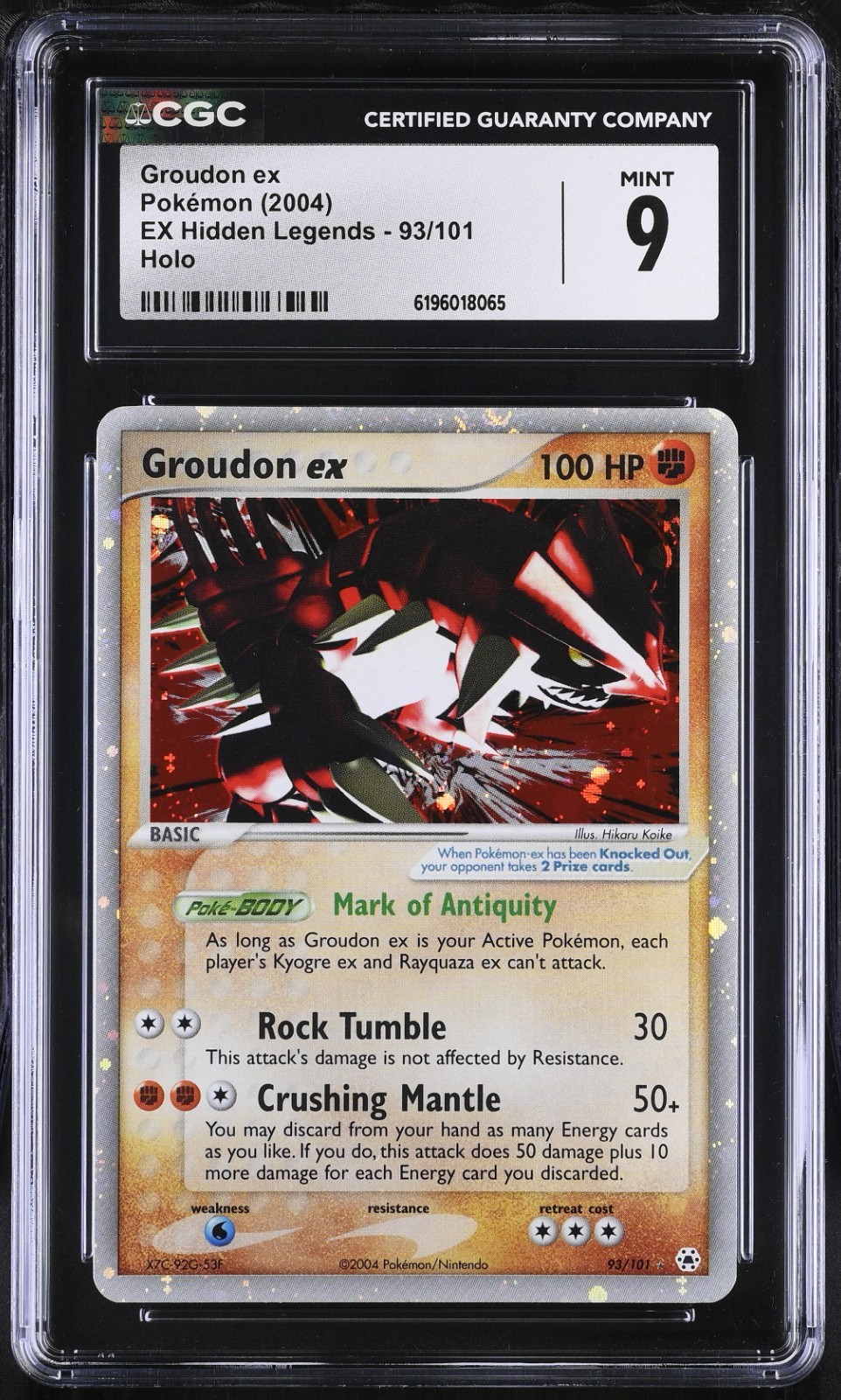 2004 EX Hidden Legends - English Groudon ex Ultra Rare Holo 93/101