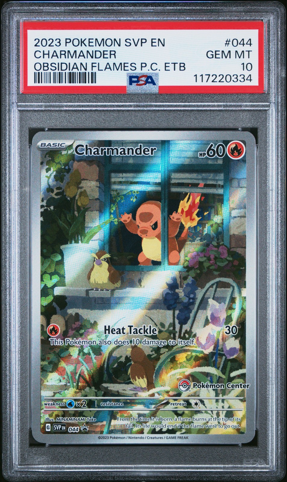 2023 Pokemon Svp EN-SV Black Star Promo Charmander Obsidian Flames Pokemon Center Elite Trainer Box 044