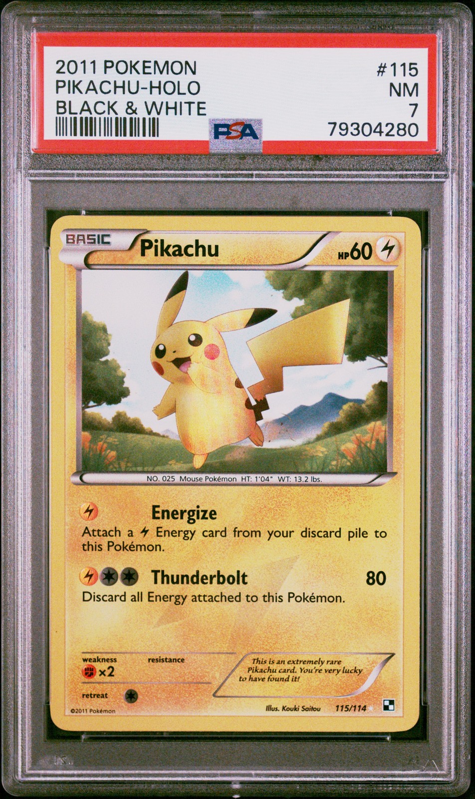 2011 Pokemon Black & White Pikachu-Holo 115