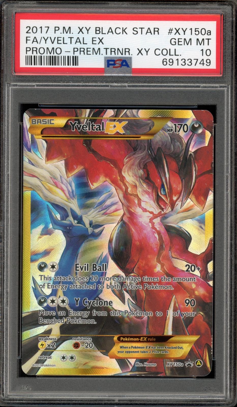 2017 Pokemon XY Black Star Promo Full Art/Yveltal EX Premium Trainer XY Collection XY150a