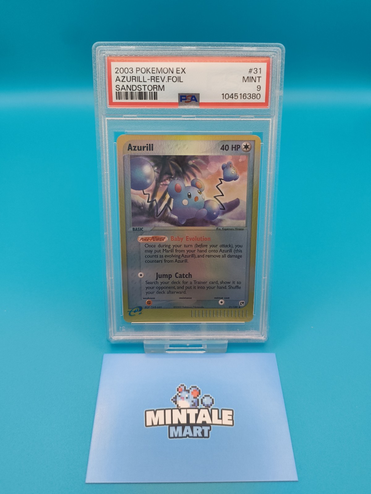 2003 Pokemon EX Sandstorm Azurill-Reverse Foil 31