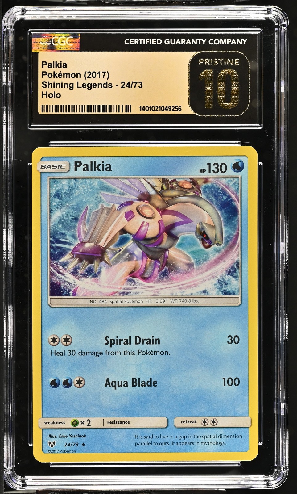 2017 Shining Legends - English Palkia Rare Holo 24/73