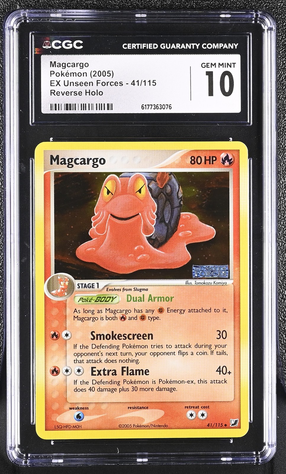 2005 EX Unseen Forces - English Magcargo Uncommon Reverse Holo 41/115