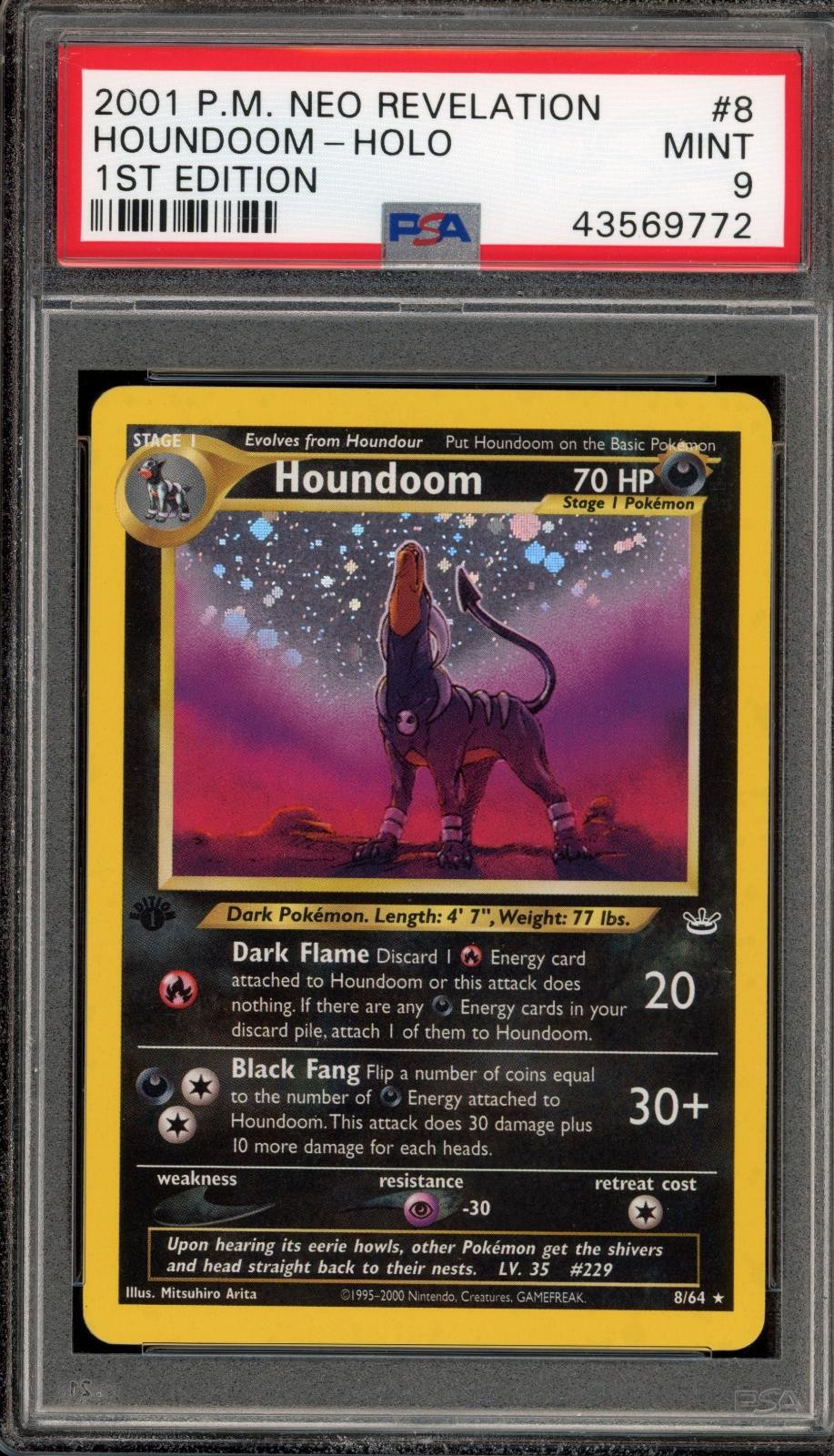 2001 Pokemon Neo Revelation Houndoom-Holo 1st Edition 8