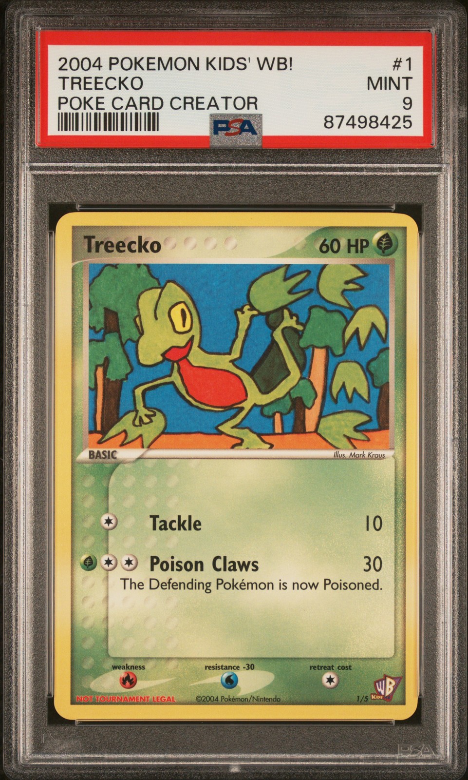 2004 Pokemon Kids' WB! Poke Card Creator Treecko 1