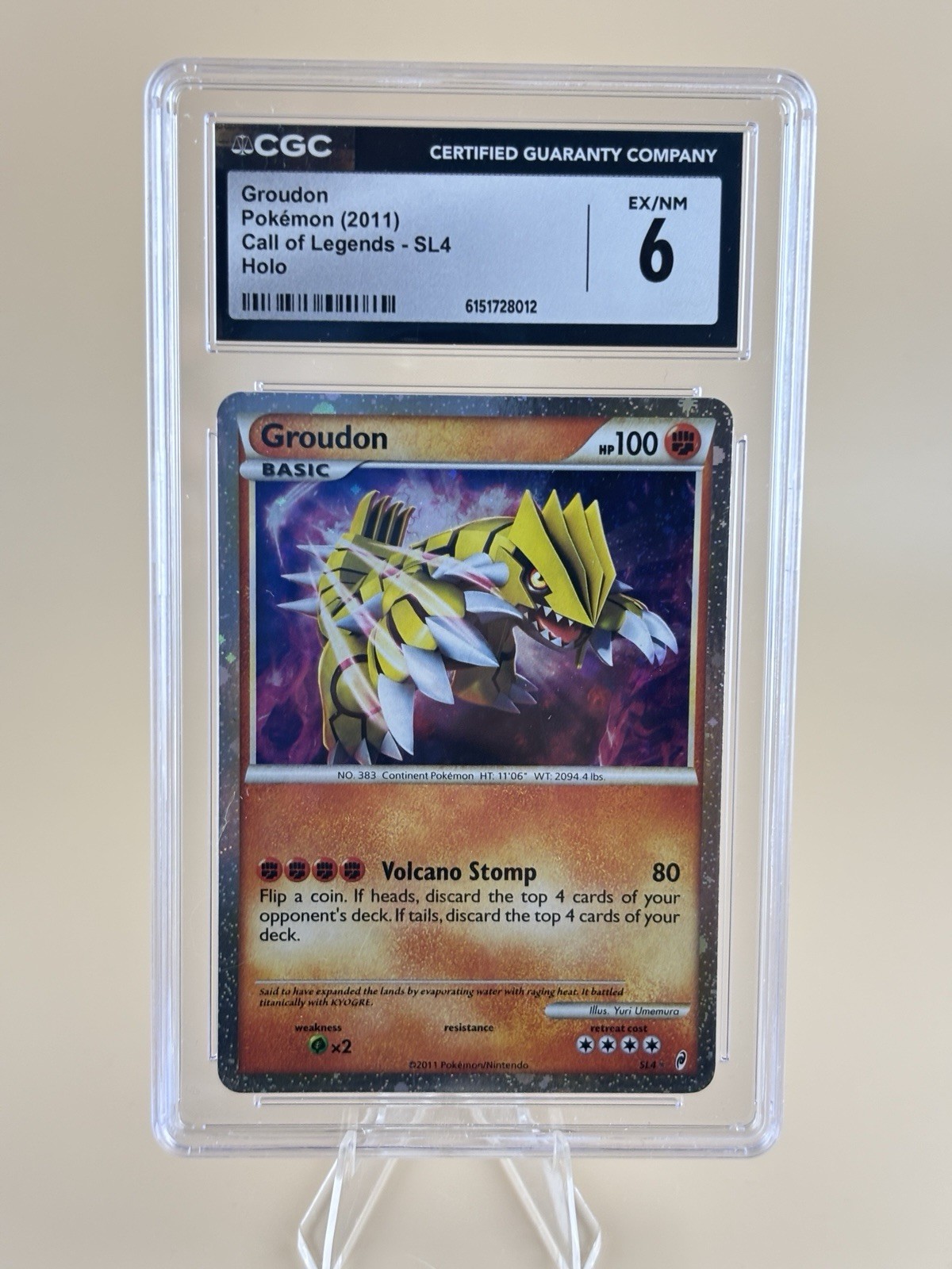 2011 Call of Legends - English Groudon Subset Holo SL4