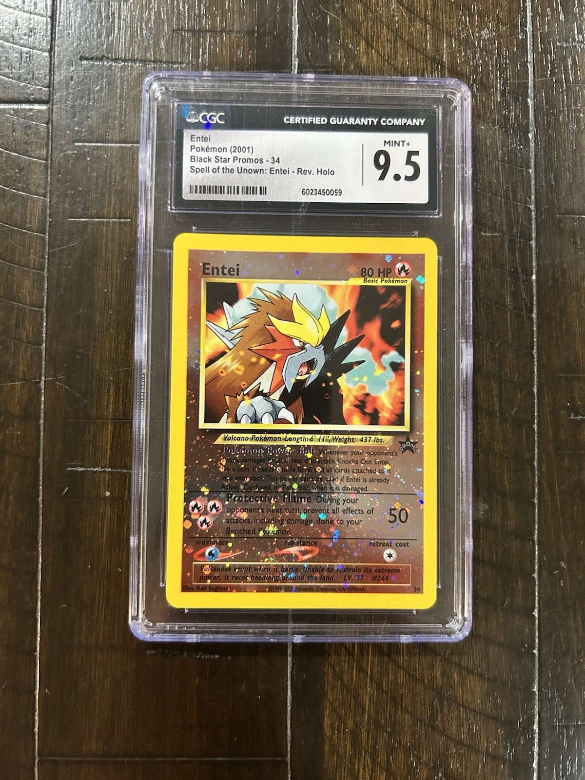 2001 Black Star Promos - WotC - English Entei Spell of the Unown: Entei (Reverse Holo) 34