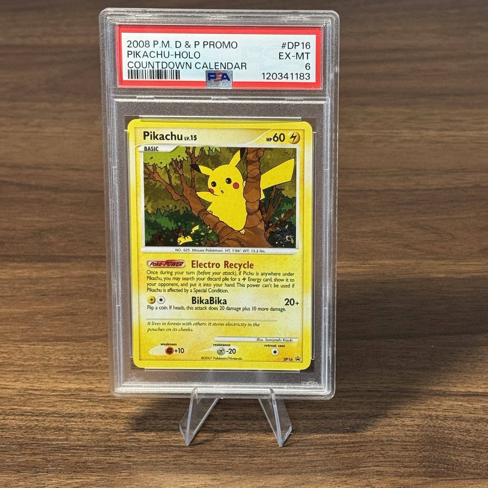 2008 Pokemon Diamond & Pearl Black Star Promo Pikachu-Holo Countdown Calendar DP16