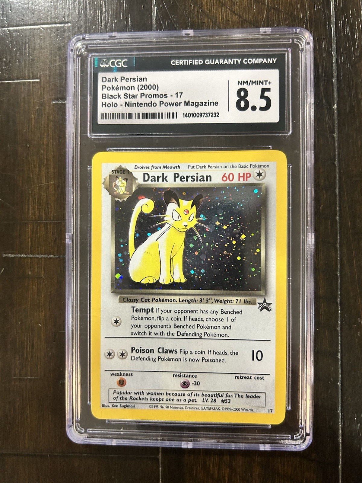 2000 Black Star Promos - WotC - English Dark Persian Nintendo Power Magazine (Holo) 17