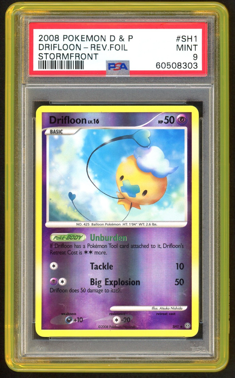 2008 Pokemon Diamond & Pearl Stormfront Drifloon-Reverse Foil SH1