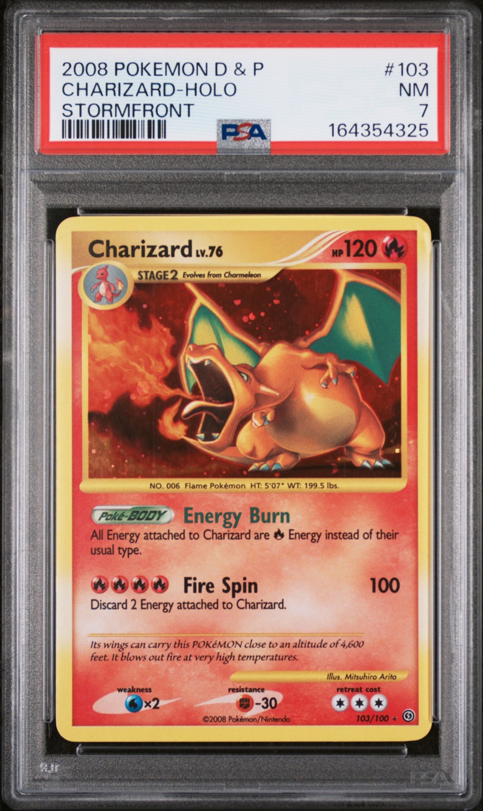 2008 Pokemon Diamond & Pearl Stormfront Charizard-Holo 103