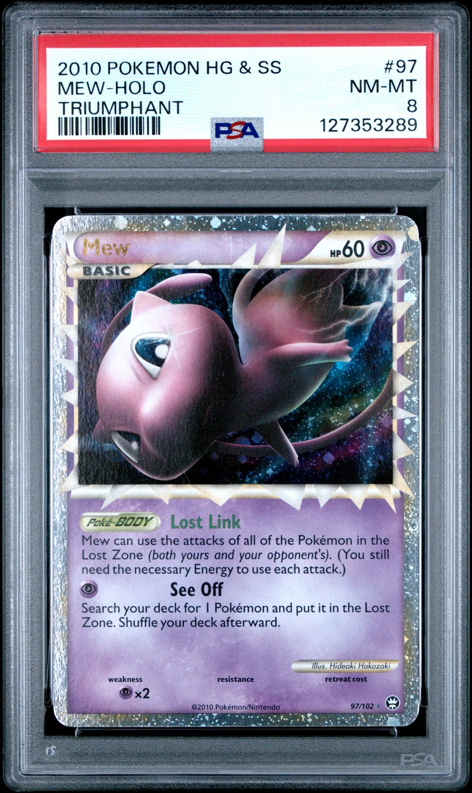 2010 Pokemon Heartgold & Soulsilver Triumphant Mew-Holo 97