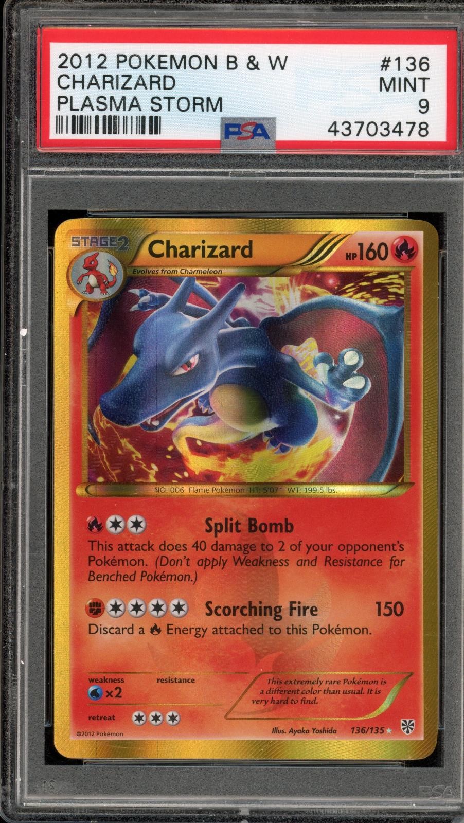 2013 Pokemon Black & White Plasma Storm Charizard 136