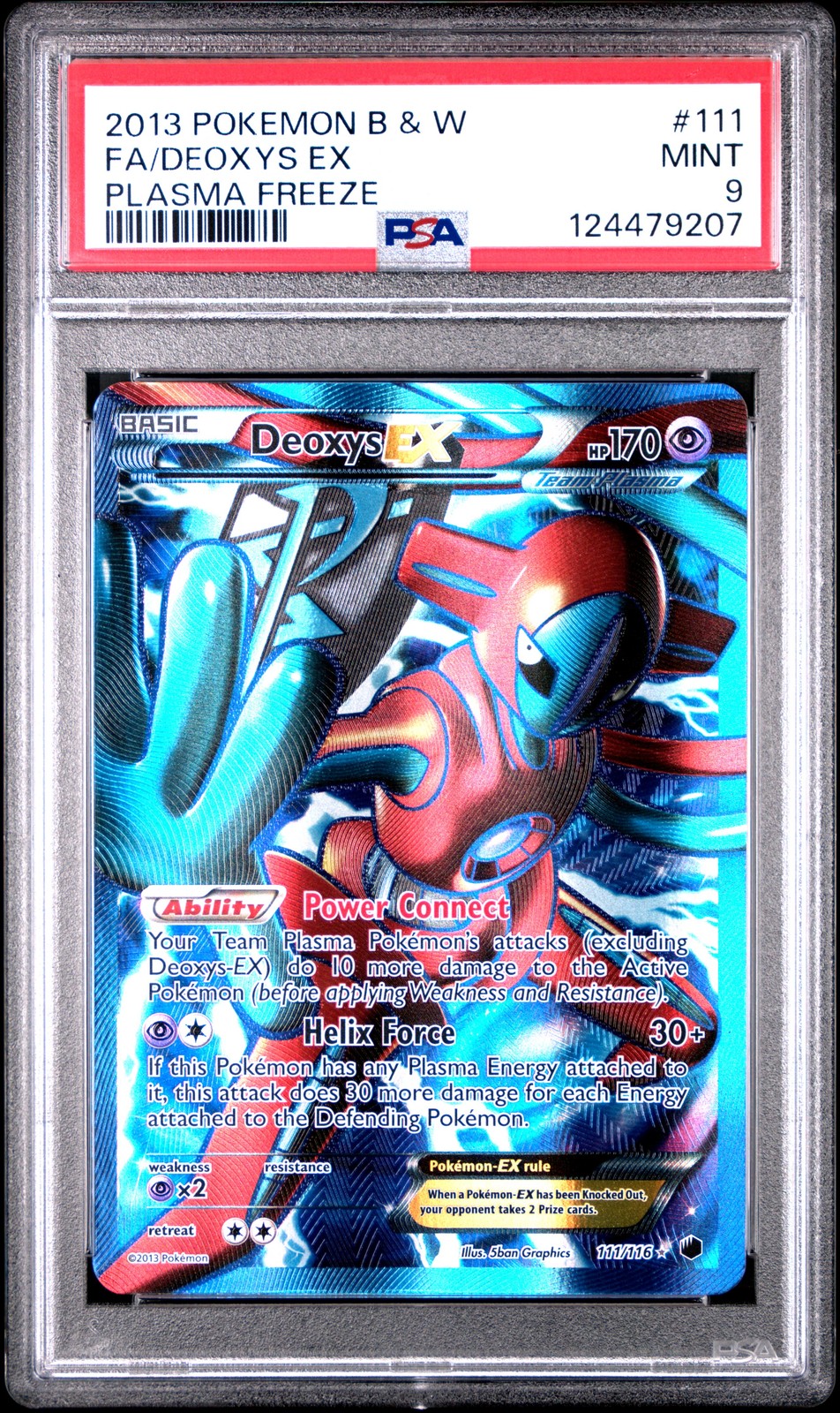 2013 Pokemon Black & White Plasma Freeze Full Art/Deoxys EX 111