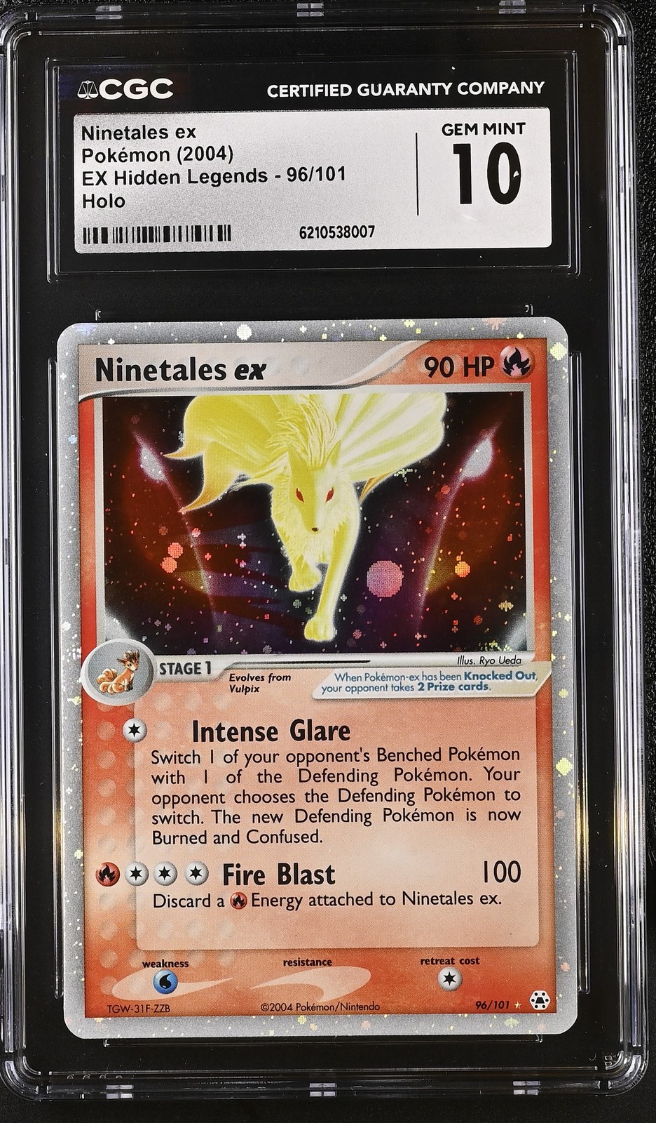 2004 EX Hidden Legends - English Ninetales ex Ultra Rare Holo 96/101