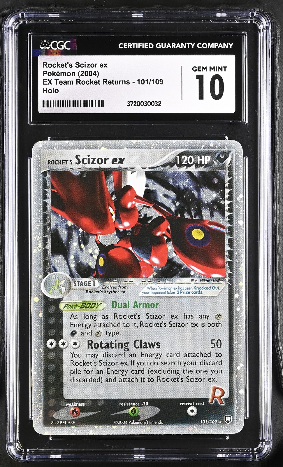 2004 EX Team Rocket Returns - English Rocket's Scizor ex Ultra Rare Holo 101/109