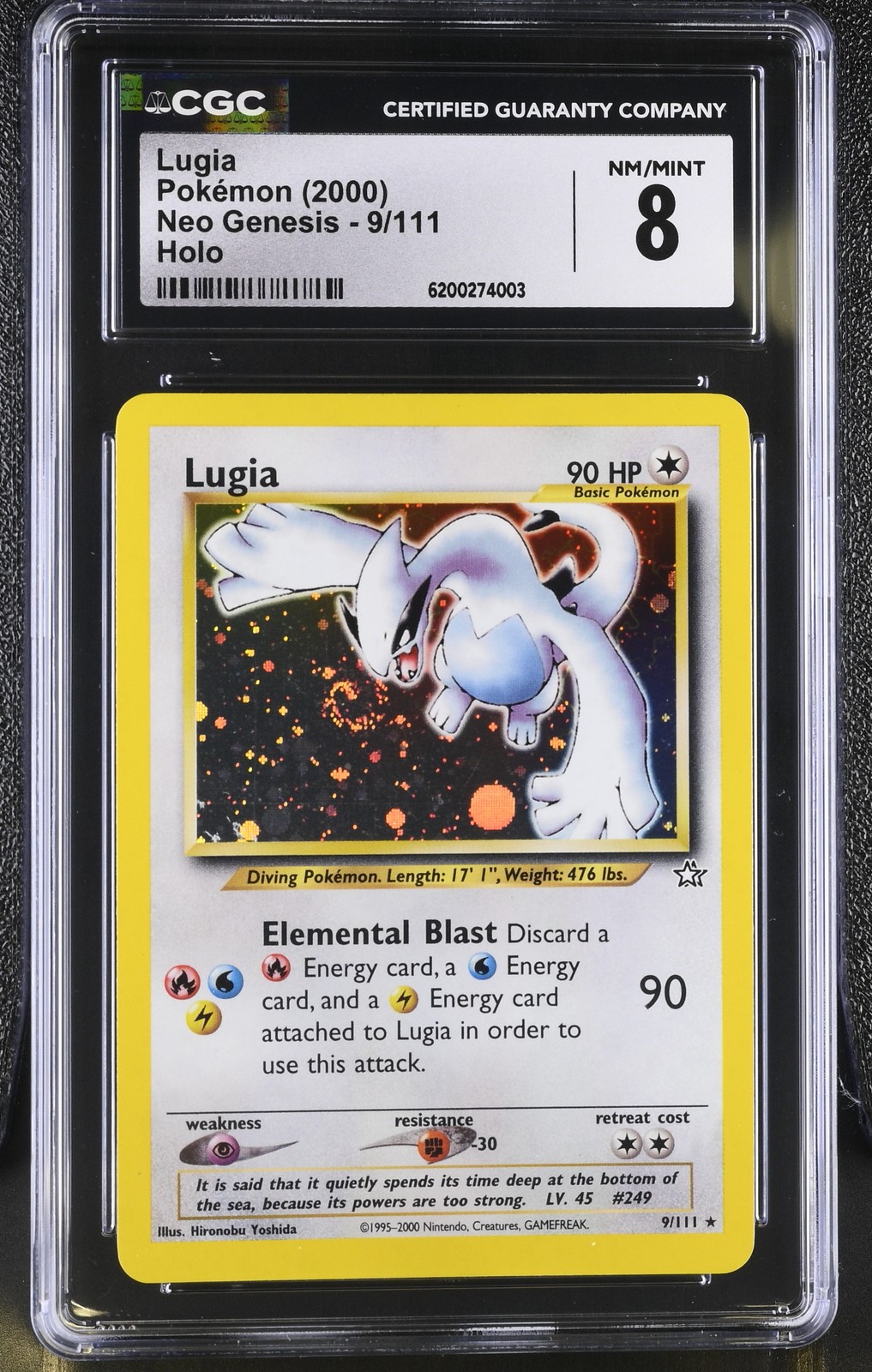 2000 Neo Genesis - Unlimited - English Lugia Rare Holo 9/111