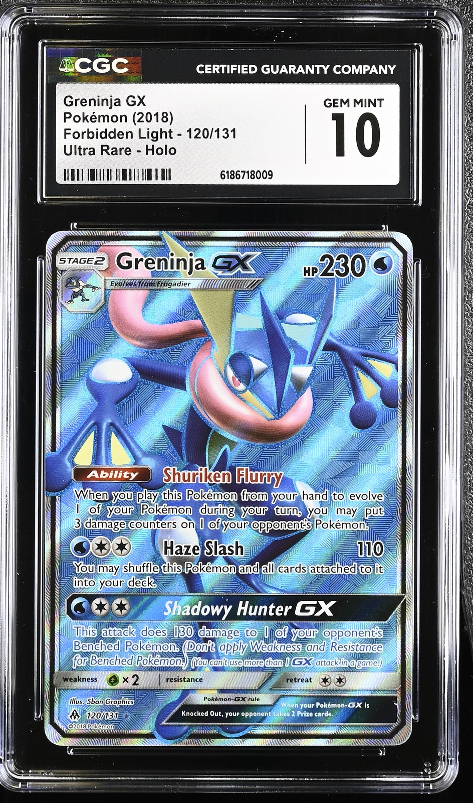 2018 Forbidden Light - English Greninja GX Ultra Rare Ultra Rare Holo 120/131