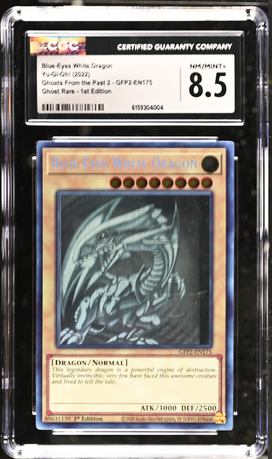 2022 Ghosts From the Past 2 - English Blue-Eyes White Dragon Ghost Rare 1st Edition GFP2-EN175