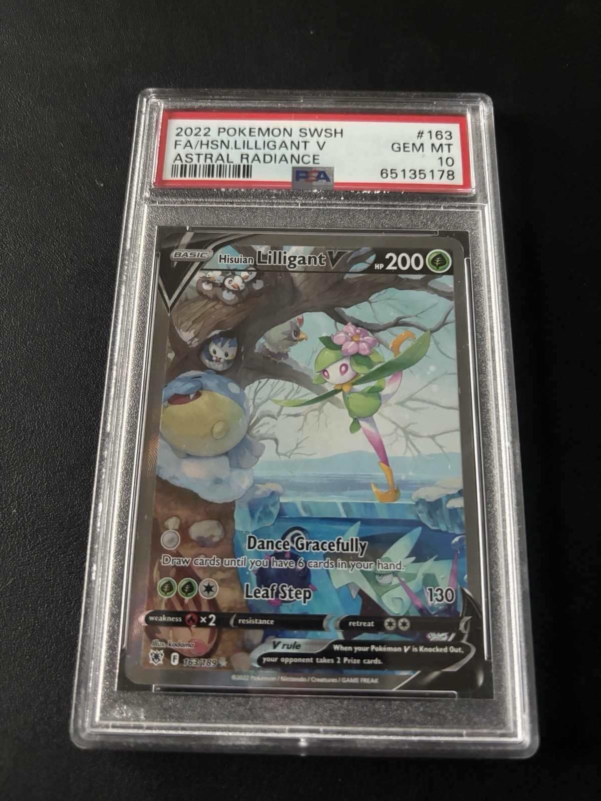 2022 Pokemon Sword & Shield Astral Radiance Full Art/Hisuian Lilligant V 163
