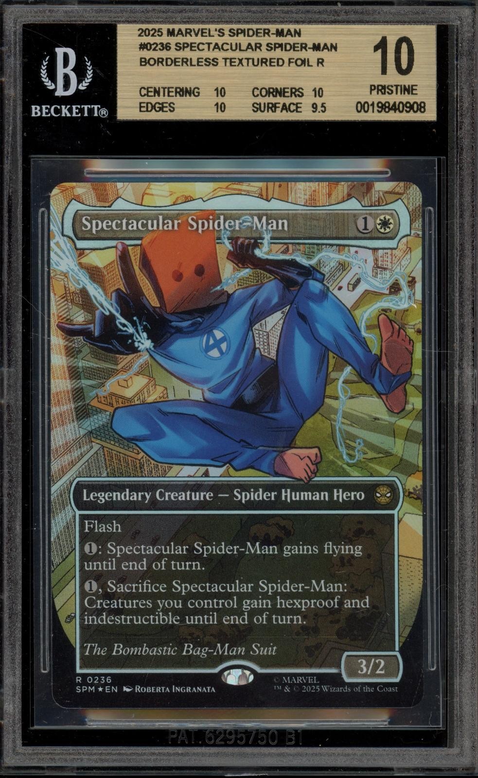 2025 Magic The Gathering Marvel's Spider-Man Spectacular Spider-Man BORDERLESS TEXTURED FOIL R 0236