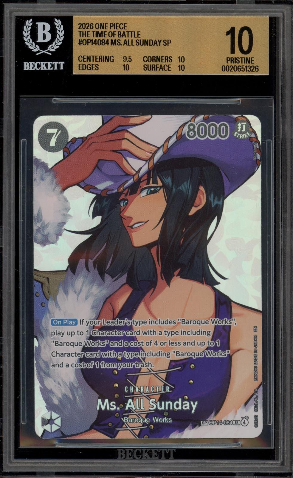 2026 One Piece Card Game The Time of Battle Ms. All Sunday SP OP14084