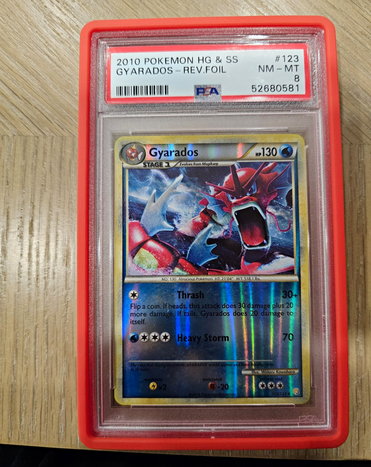 2010 Pokemon Heartgold & Soulsilver Gyarados-Reverse Foil 123