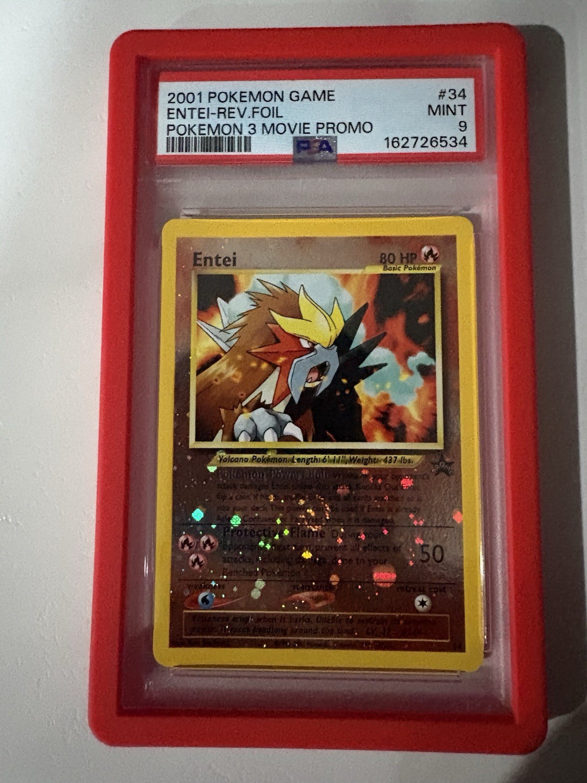 2001 Pokemon Game Movie Entei-Reverse Foil Pokemon 3 Movie Promo 34